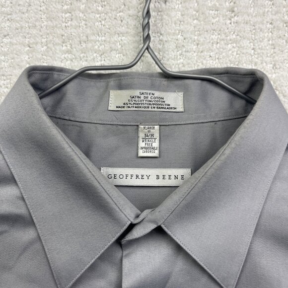 Geoffrey Beene Wrinkle Free Regular Fit Button Down Dress Shirt XL - 17 - 34/35 - Picture 10 of 16